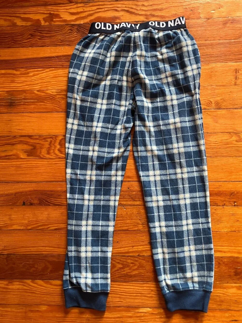 Old Navy Boys Flame Resistant Fleece Pajama Pants | Size Medium (8) | Blue Plaid